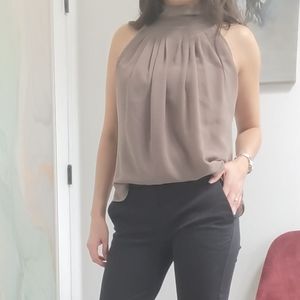 Noroh Taupe Sleeveless Tank Blouse Size Medium